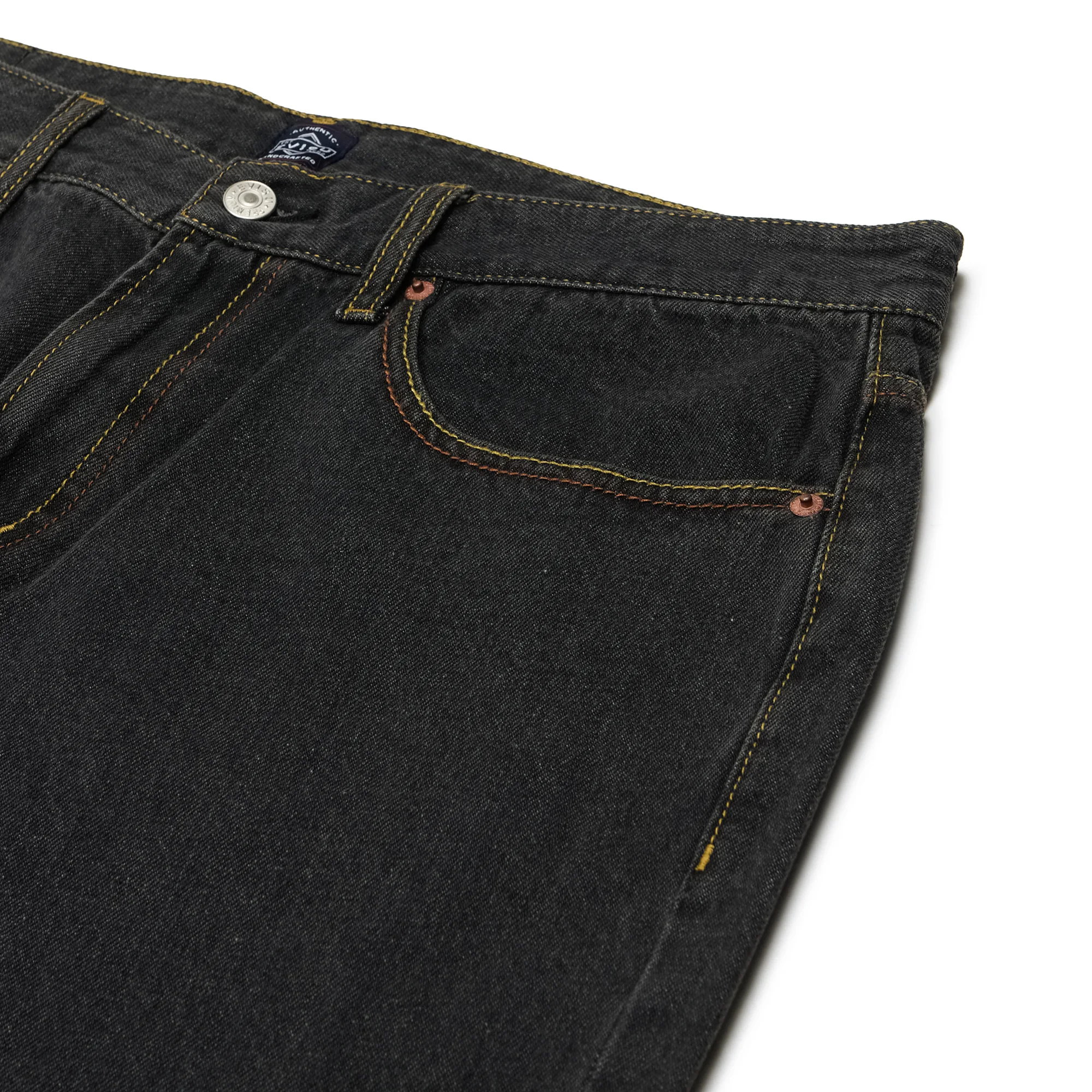 Джинсы Evisu Logo Print Tapered Jeans Washed Black EW3MDP701-BLK