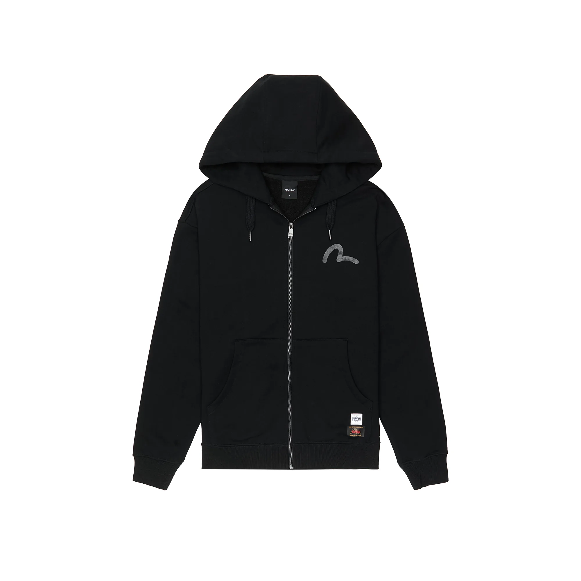 Зип-худи Evisu Big Hills Loose Fit Hooded Zip-up Black EW3UZT702-BLK