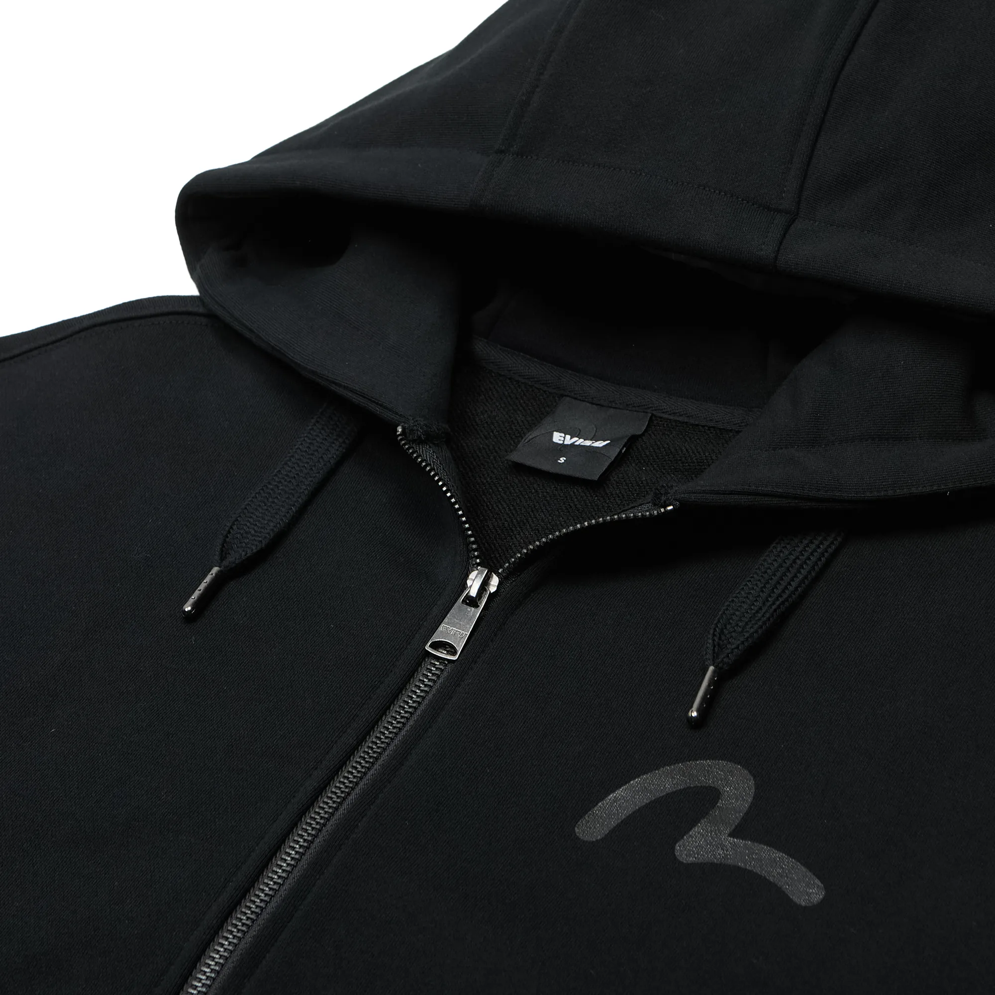 Зип-худи Evisu Big Hills Loose Fit Hooded Zip-up Black EW3UZT702-BLK
