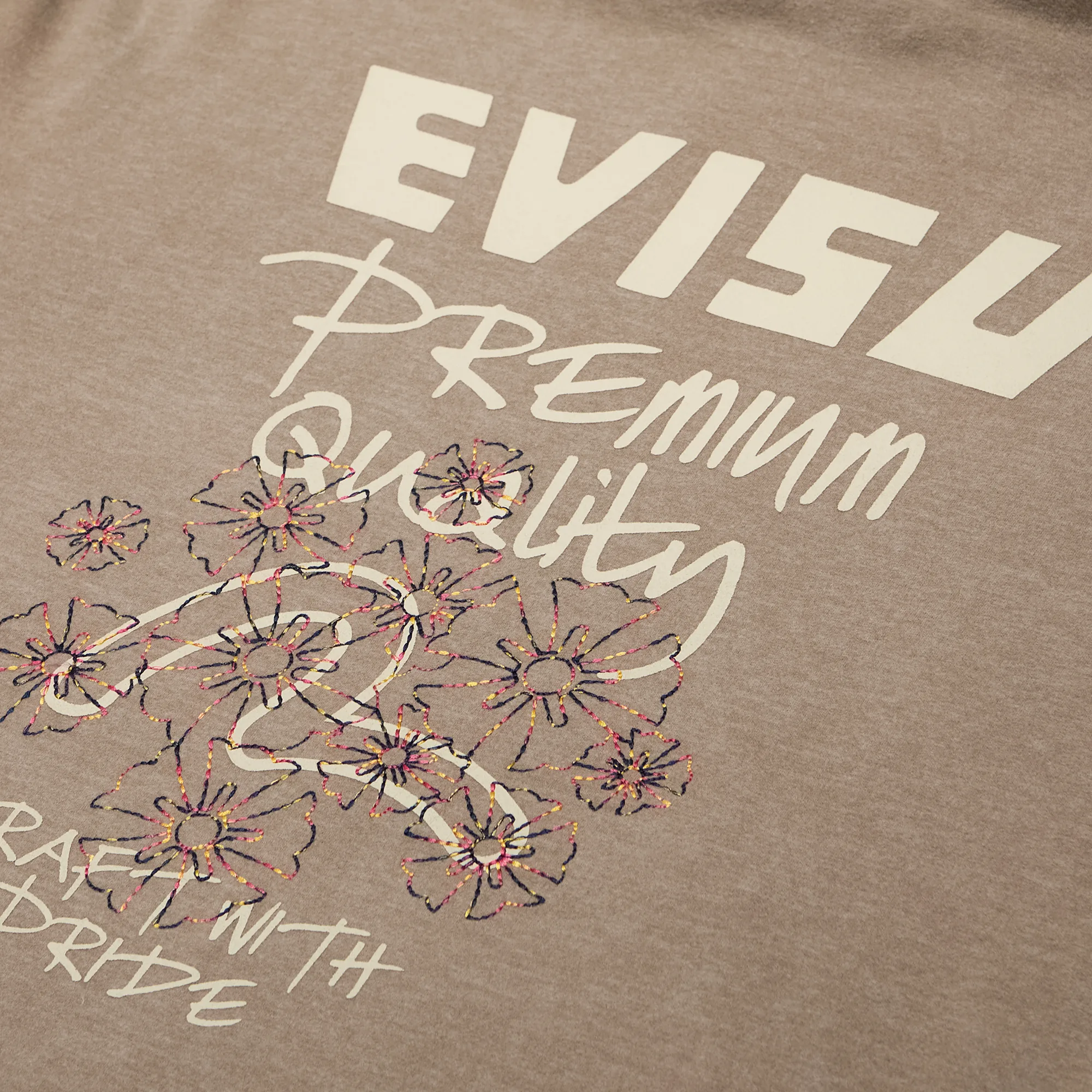 Худи Evisu Premium Quality Craft with Pride Hoodie Beige EW4UTS901-BEI