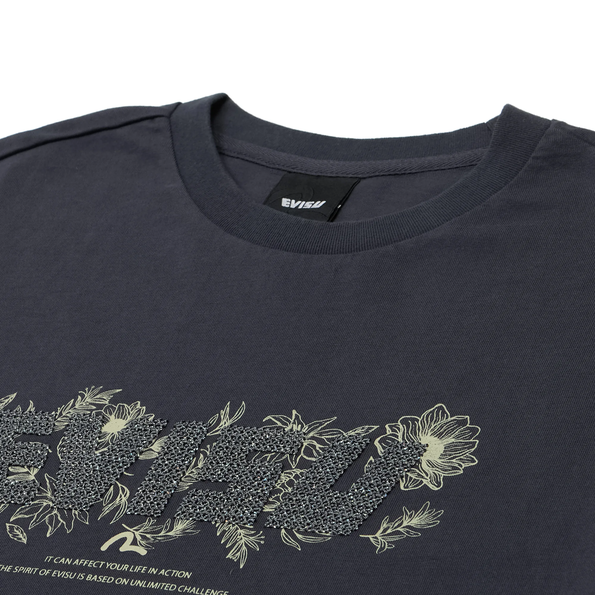 Футболка Evisu Floral Logo Embroidery Loose Fit T-Shirt Charcoal EW2UTS806-CHA