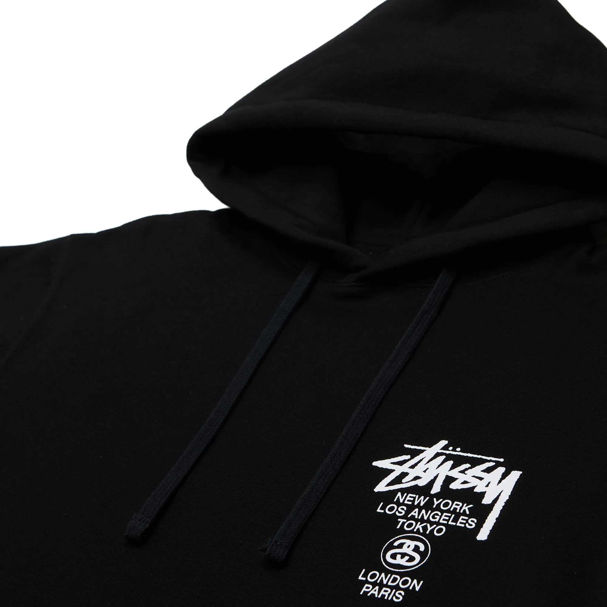 Худи Stussy Black World Tour Hoodie Black 3923792-BLK