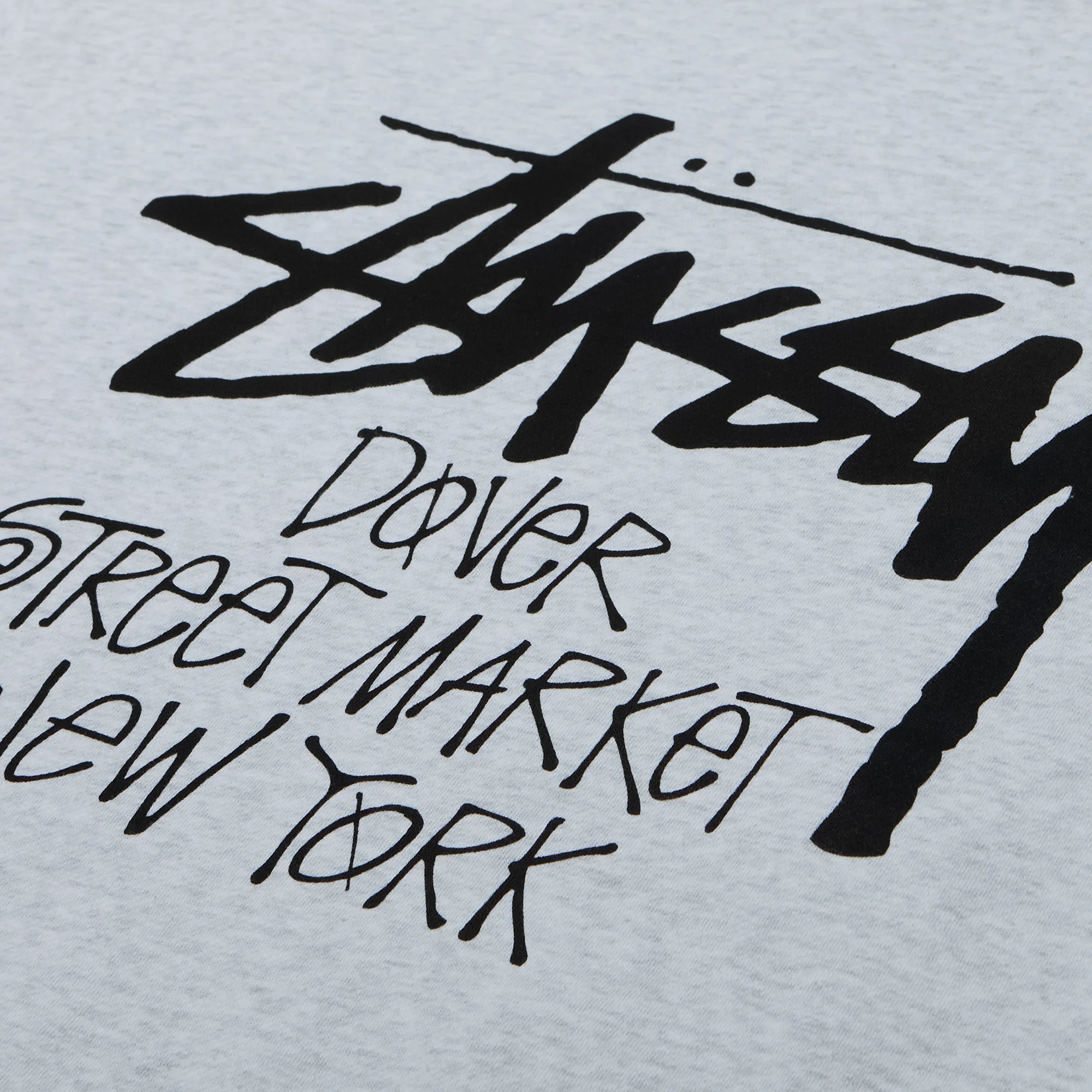 Худи Stussy Dover Street Market New York Stock Hoodie Ash Heather 3923819-ASHHEA