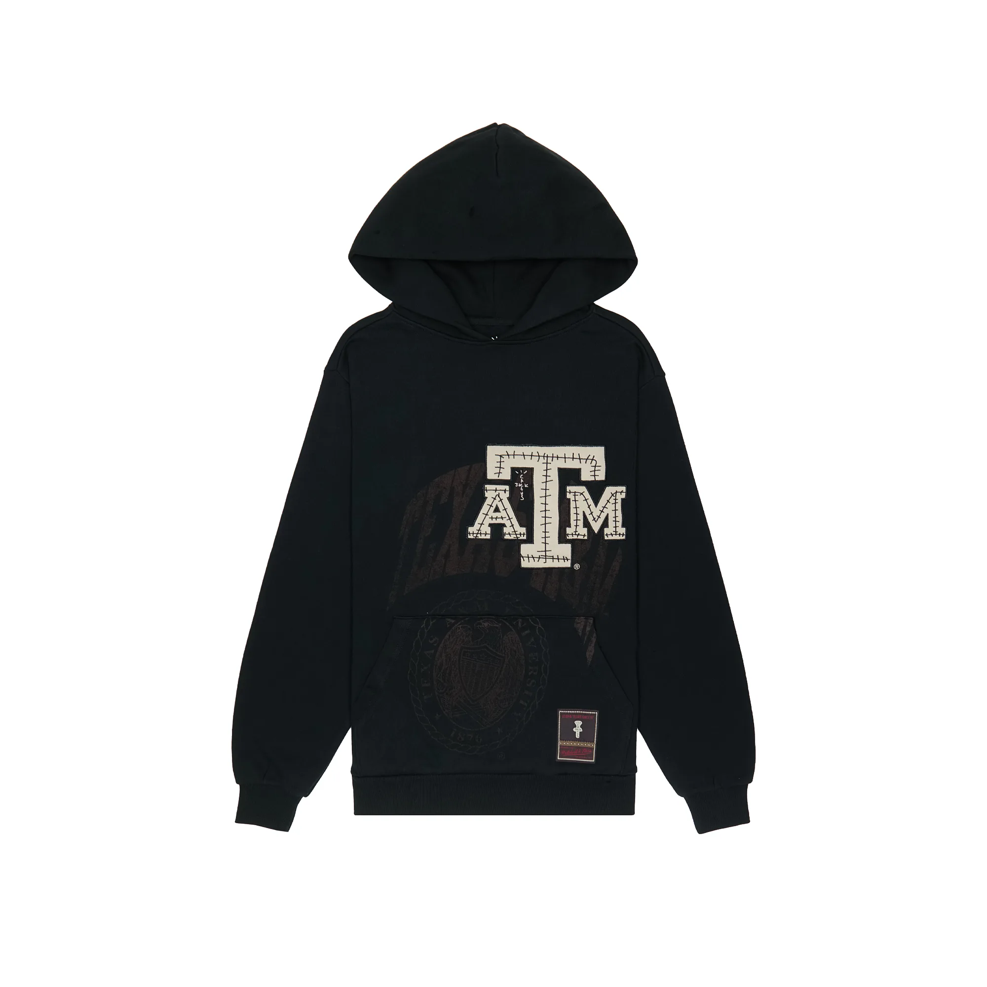 Худи Cactus Jack by Travis Scott x Mitchell & Ness Texas A&M University Overlap Pullover Hoodie Black