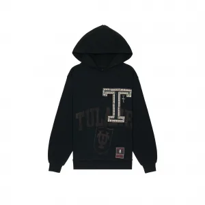 Худи Travis Scott x Mitchell & Ness Tulane Green Wave Overlap Pullover Hoodie Black