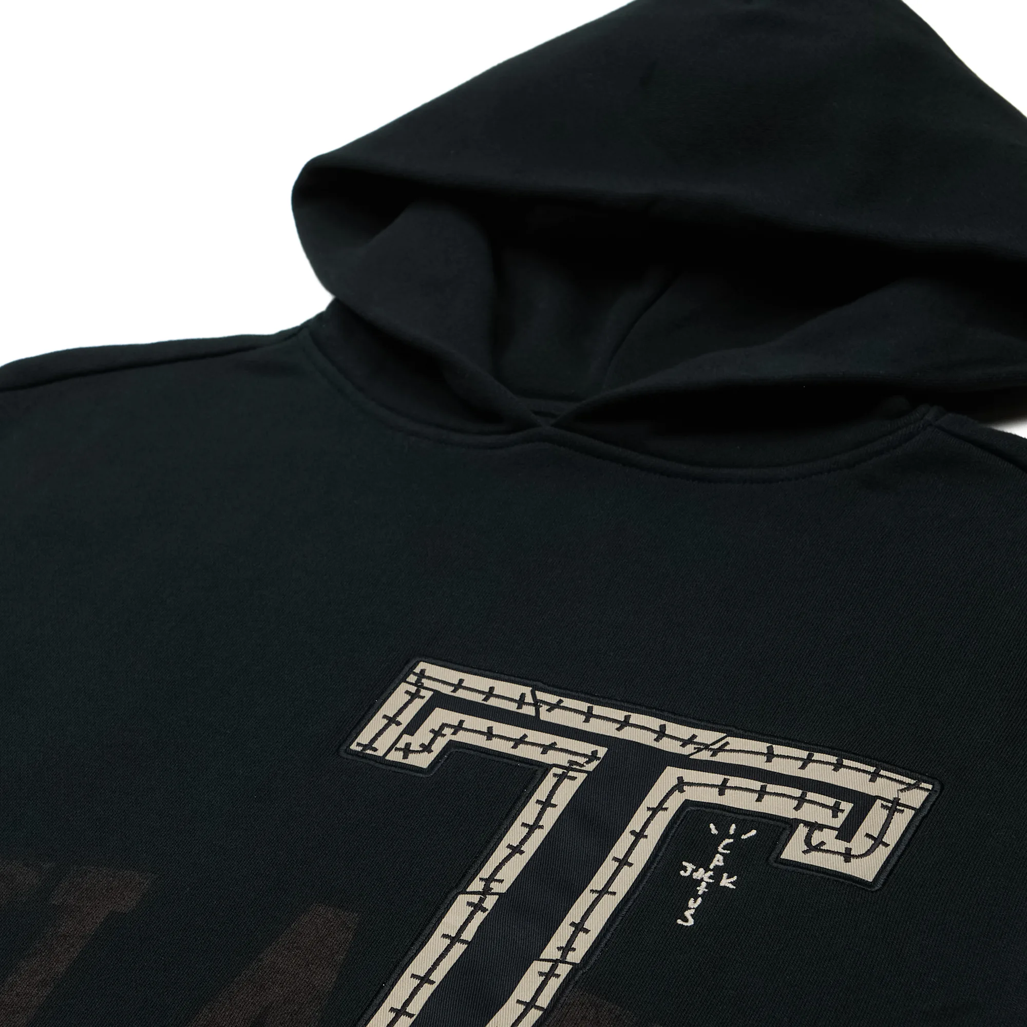 Худи Travis Scott x Mitchell & Ness Tulane Green Wave Overlap Pullover Hoodie Black