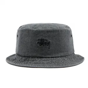 Панама Stussy Smooth Stock Enzyme Bucket Hat Charcoal 132753-GRY