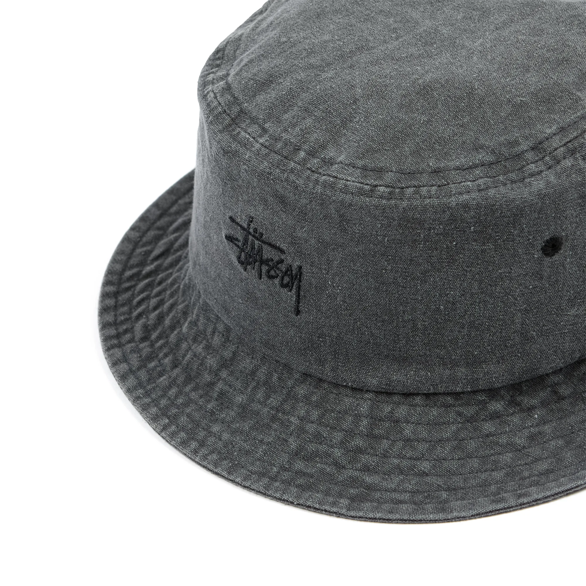 Панама Stussy Smooth Stock Enzyme Bucket Hat Charcoal 132753-GRY