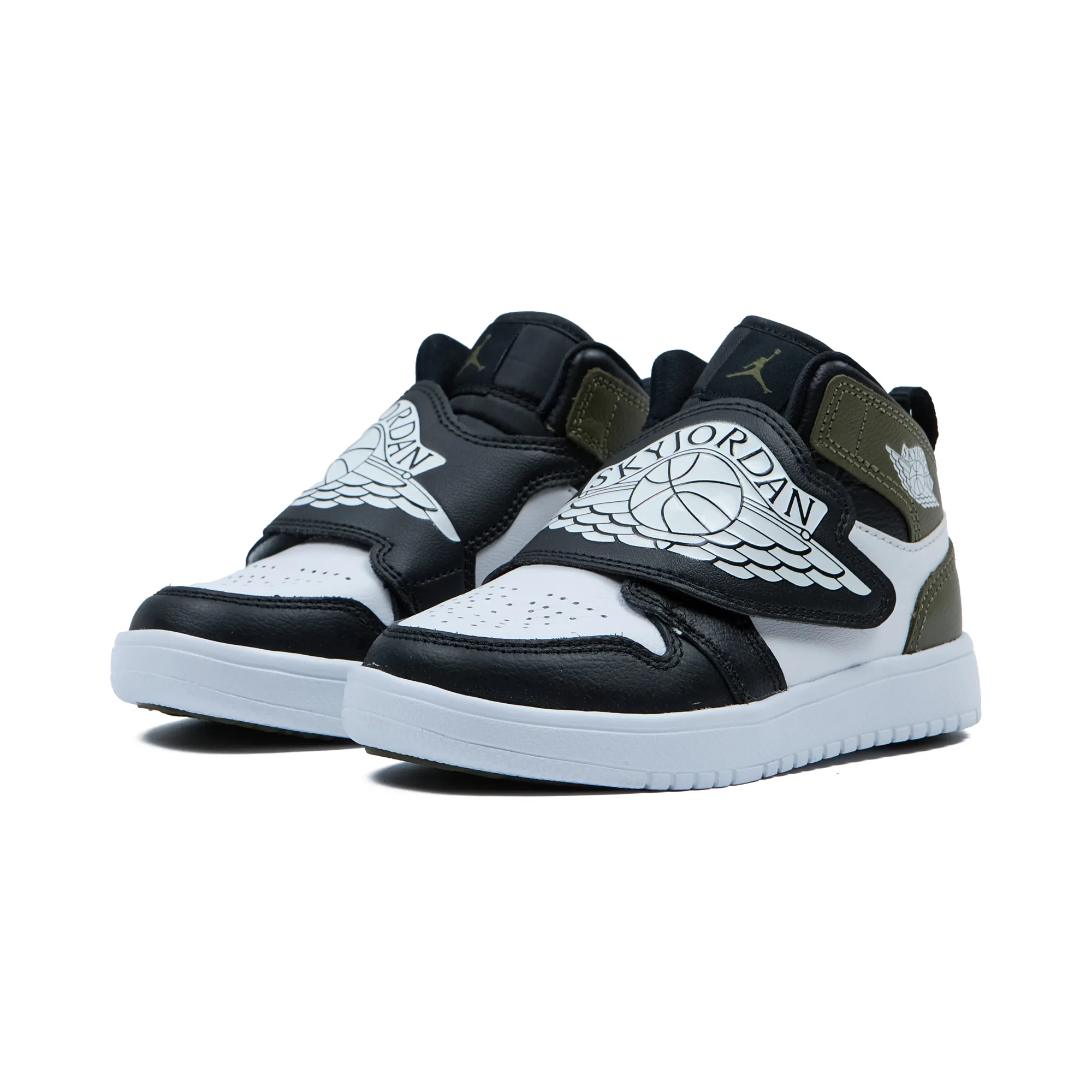 Кроссовки детские Nike Sky Jordan 1 'Black/Medium Olive/White' (PS)