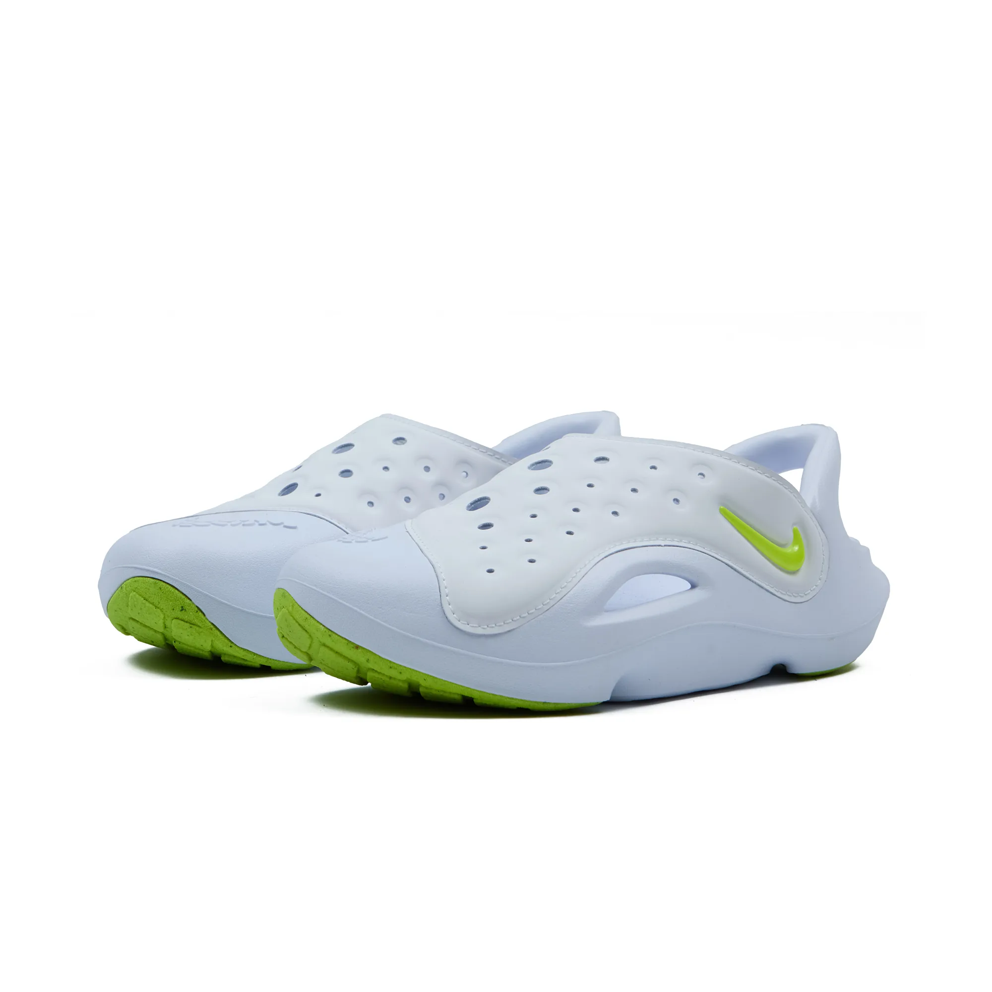 Сабо детские Nike Aqua Swoosh 'White/Pure Platinum/Volt' (GS)