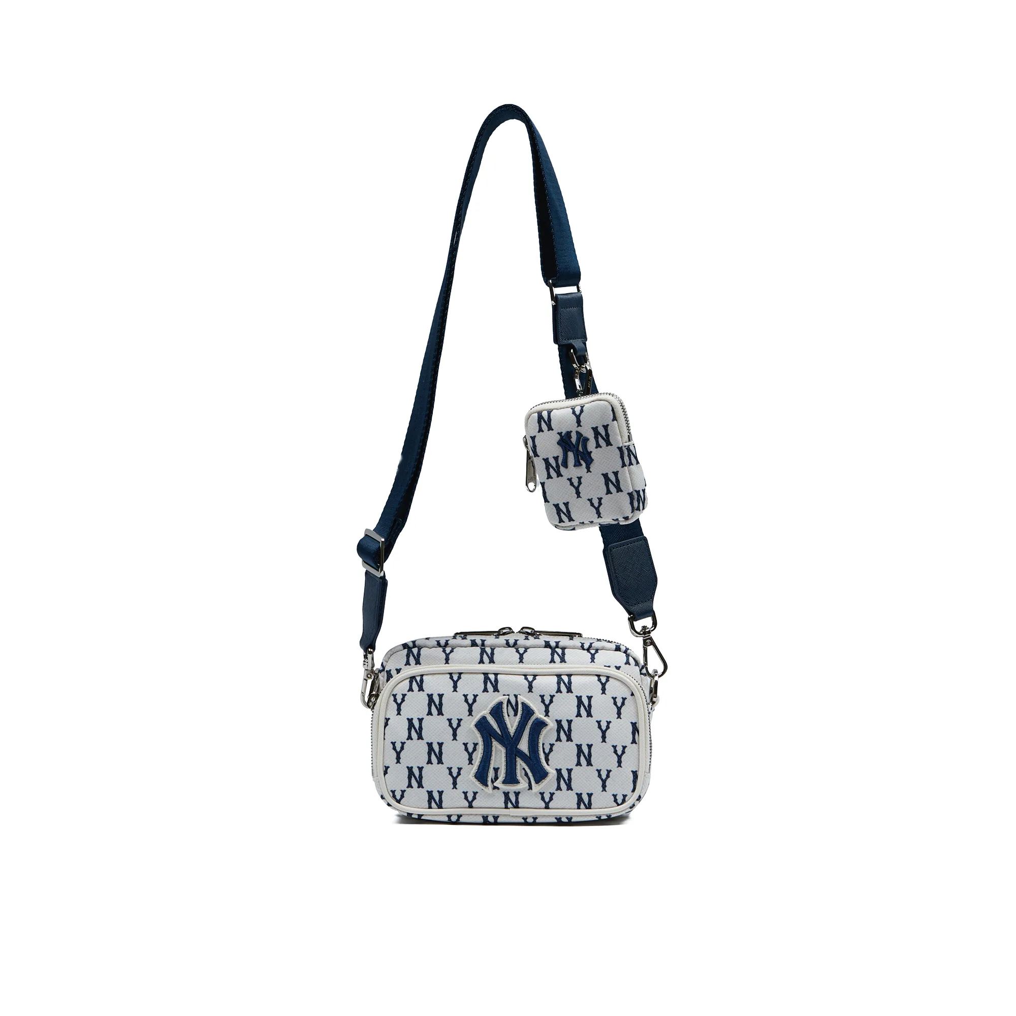 Сумка MLB Monogram Mini Crossbody Bag New York Yankees 'Cream / White Blue'