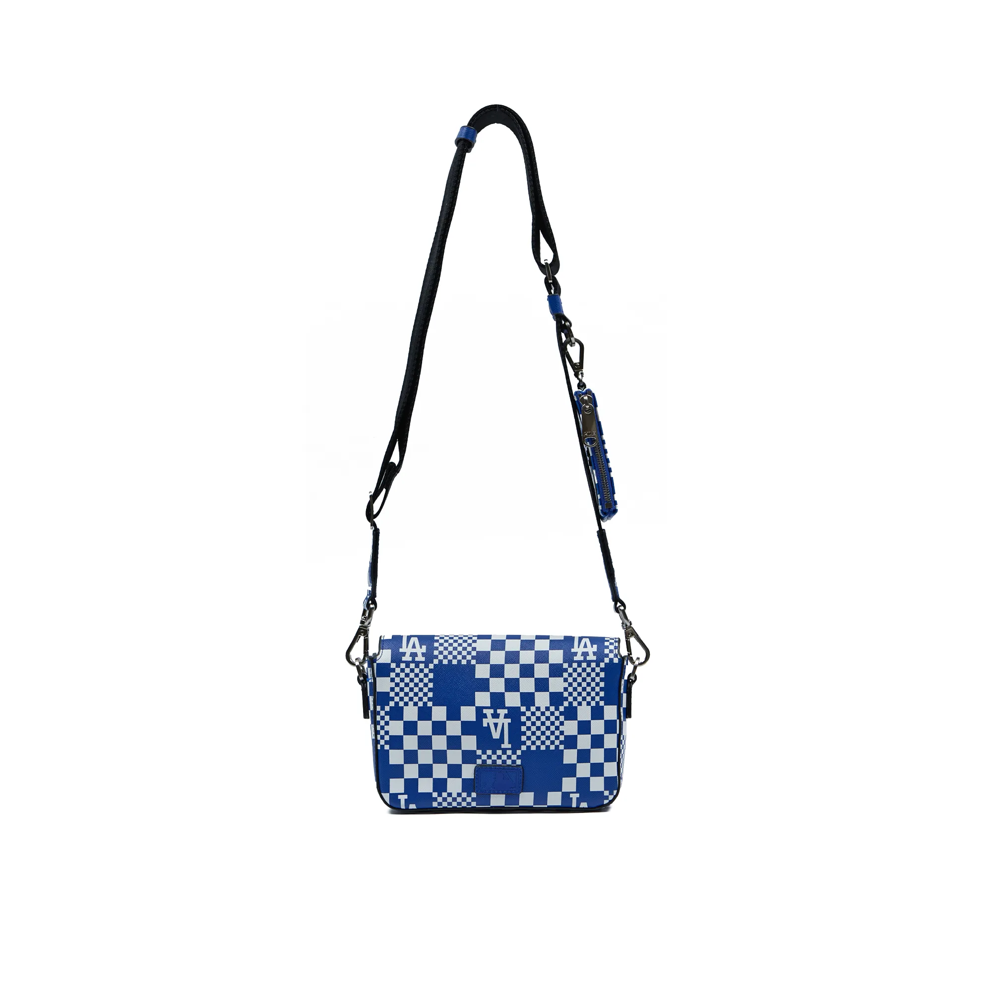 Сумка MLB Synthetic Leather Combo Bag Mini Checkerboard Crossbag LA Dodgers 'Klein Blue / Dark Blue'