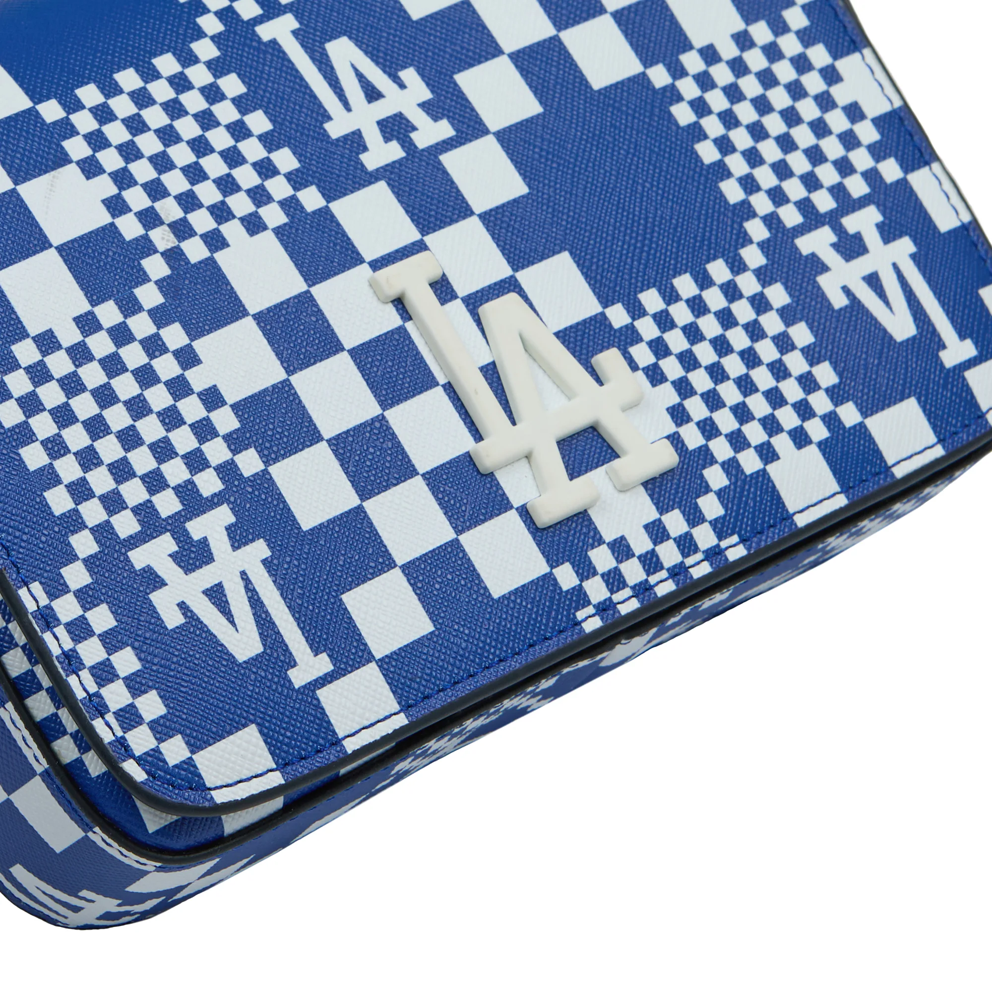 Сумка MLB Synthetic Leather Combo Bag Mini Checkerboard Crossbag LA Dodgers 'Klein Blue / Dark Blue'