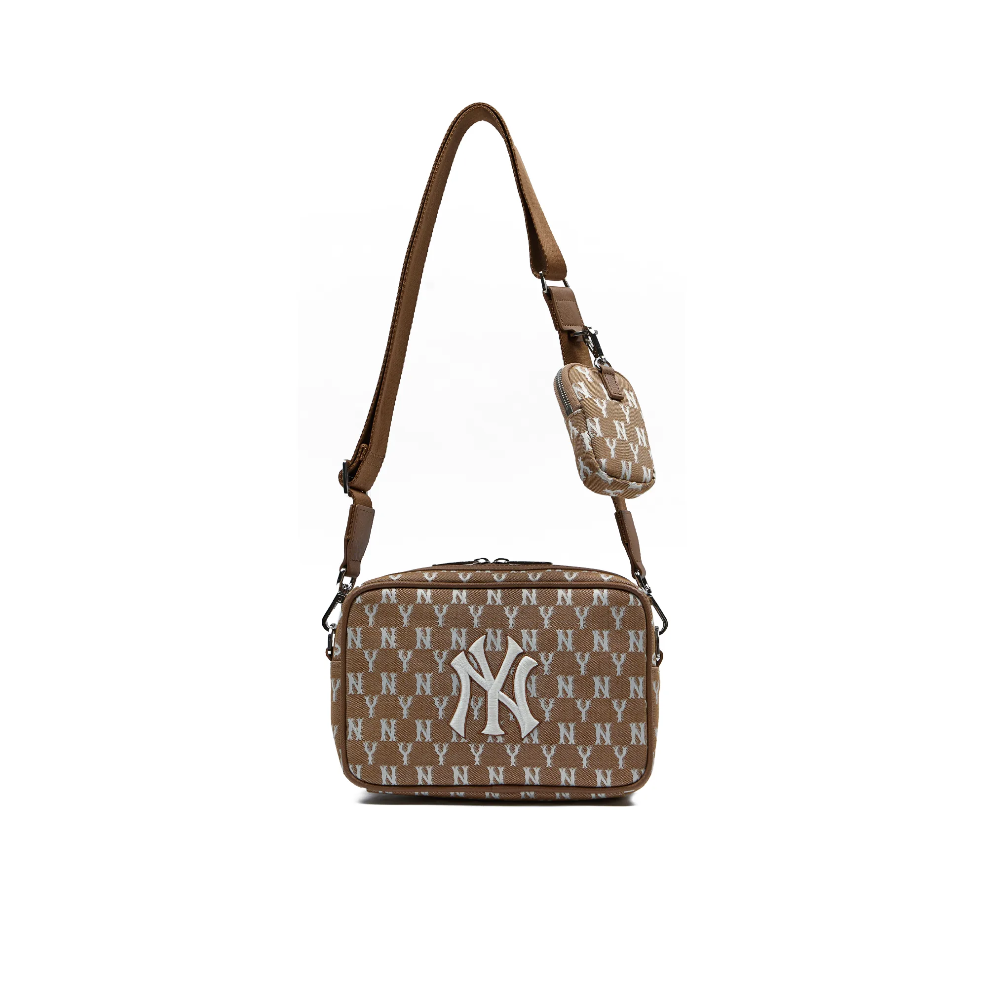 Сумка MLB Korea Jacquard Monogram Messenger Bag New York Yankees 'Beige / Khaki'