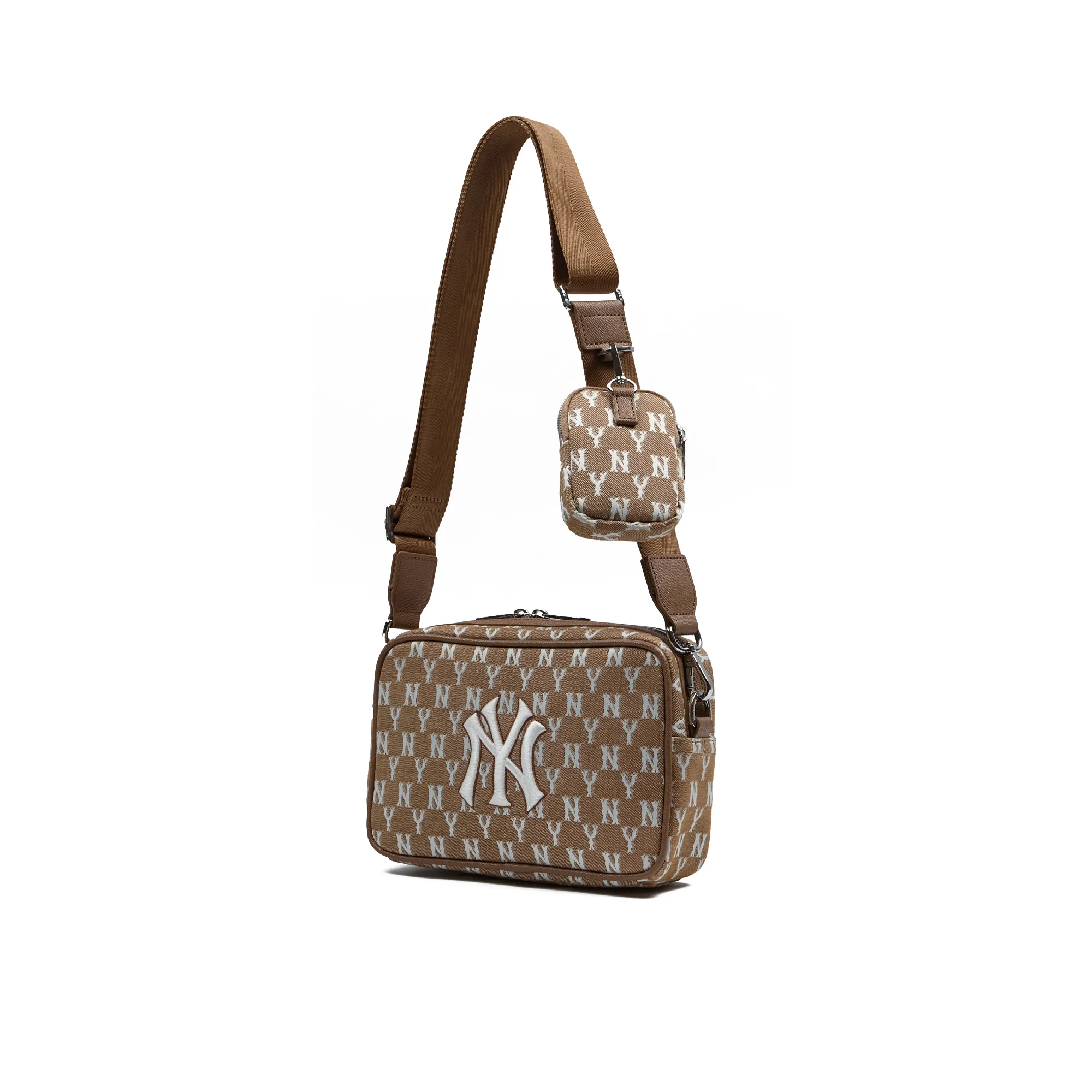 Сумка MLB Korea Jacquard Monogram Messenger Bag New York Yankees 'Beige / Khaki'