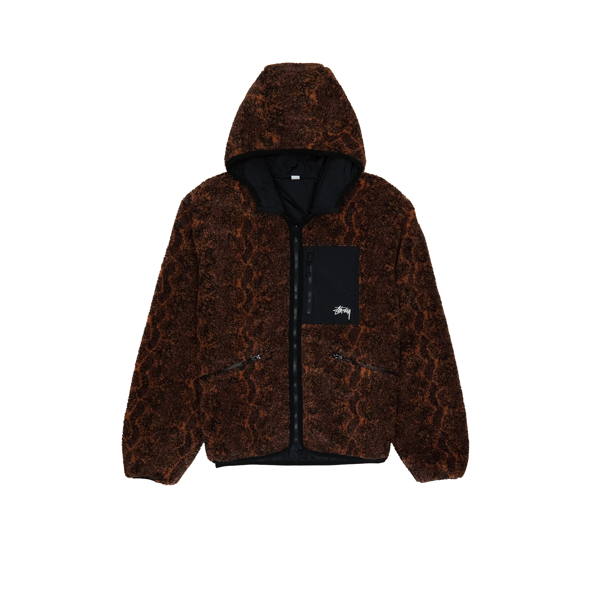 Шерпа Stussy Snake Jacquard Sherpa Jacket 'Brown'