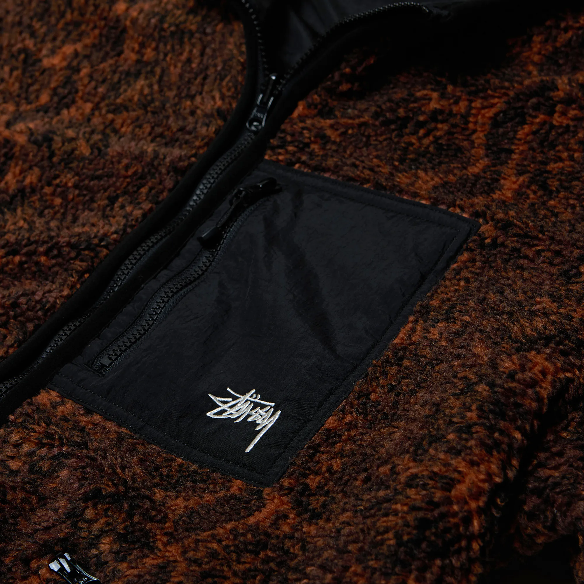 Шерпа Stussy Snake Jacquard Sherpa Jacket 'Brown'