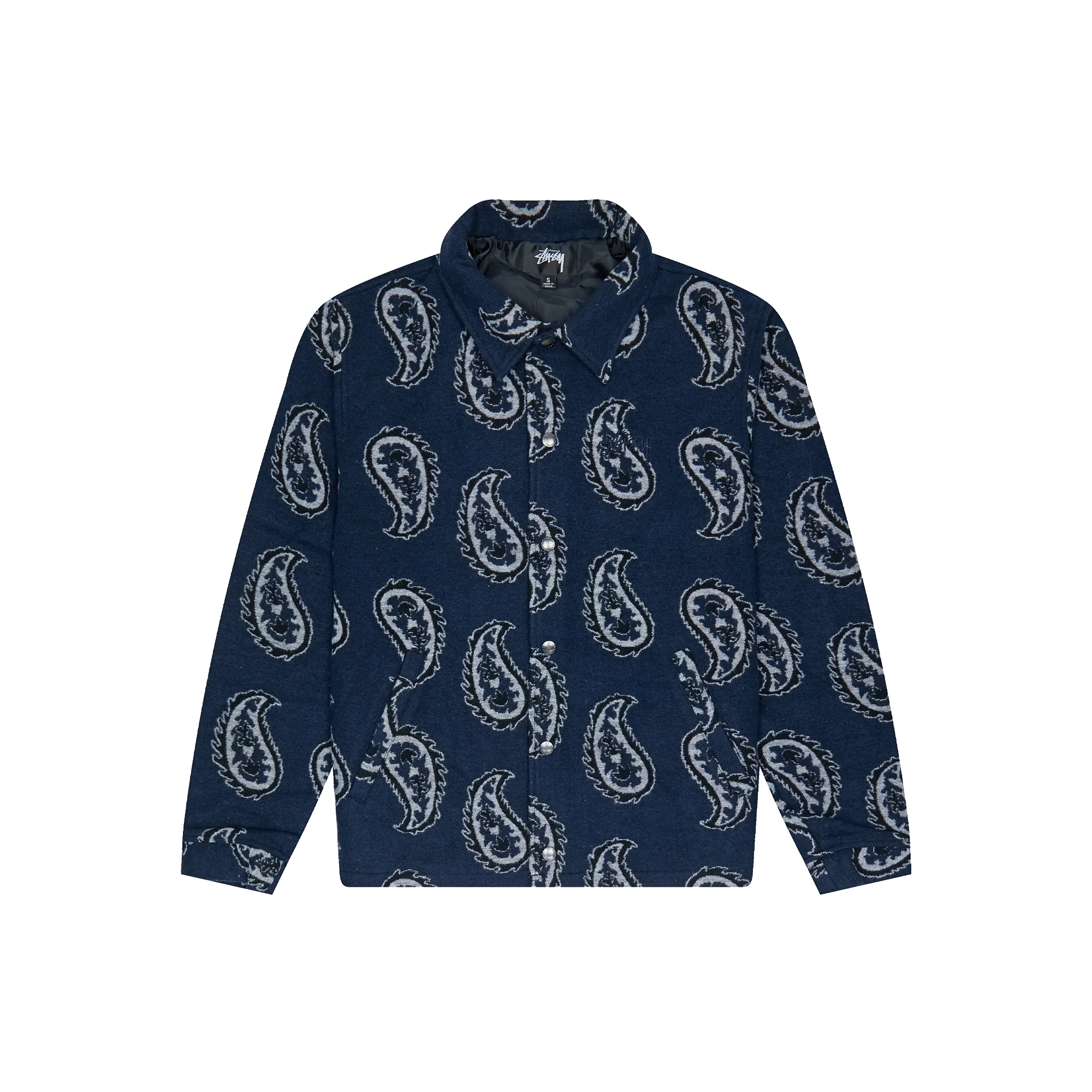 Рубашка Stussy Big Paisley Long Sleeve Shirt 'Navy'