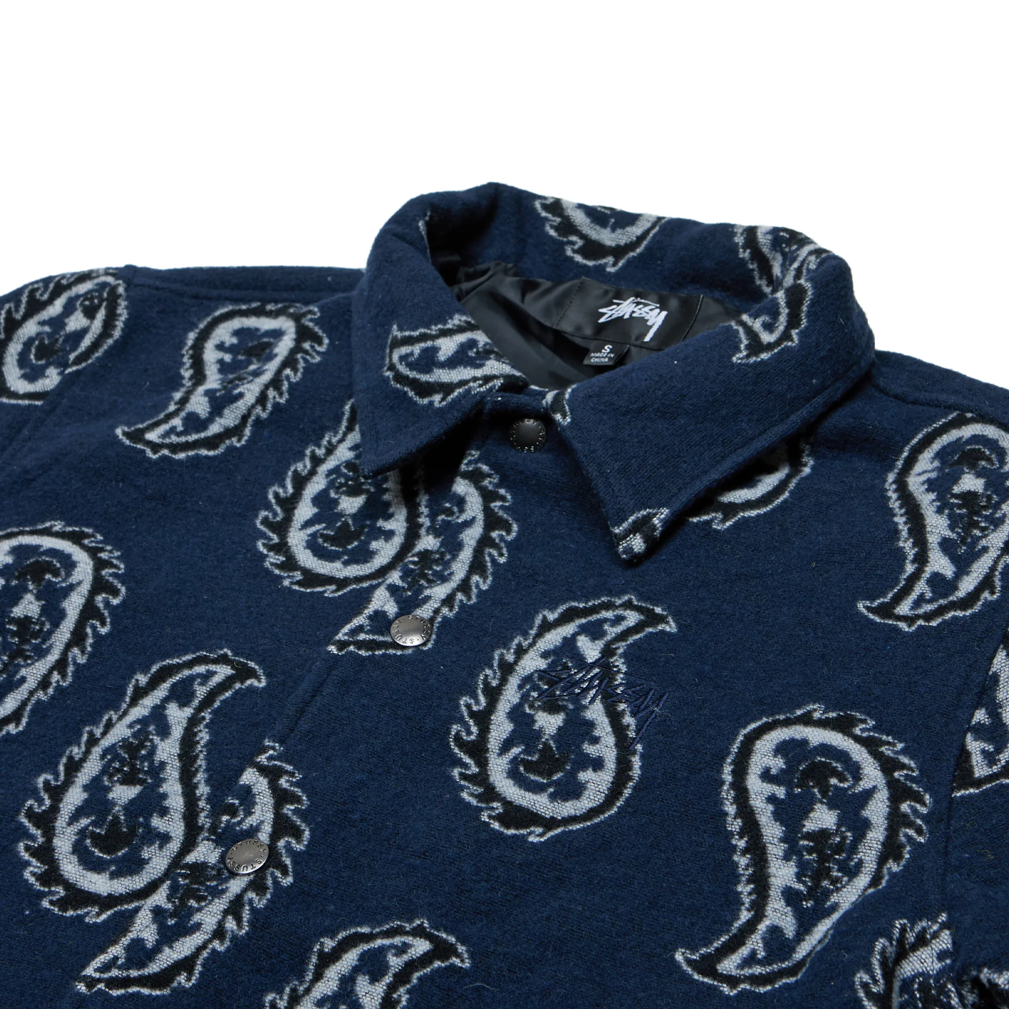 Рубашка Stussy Big Paisley Long Sleeve Shirt 'Navy'