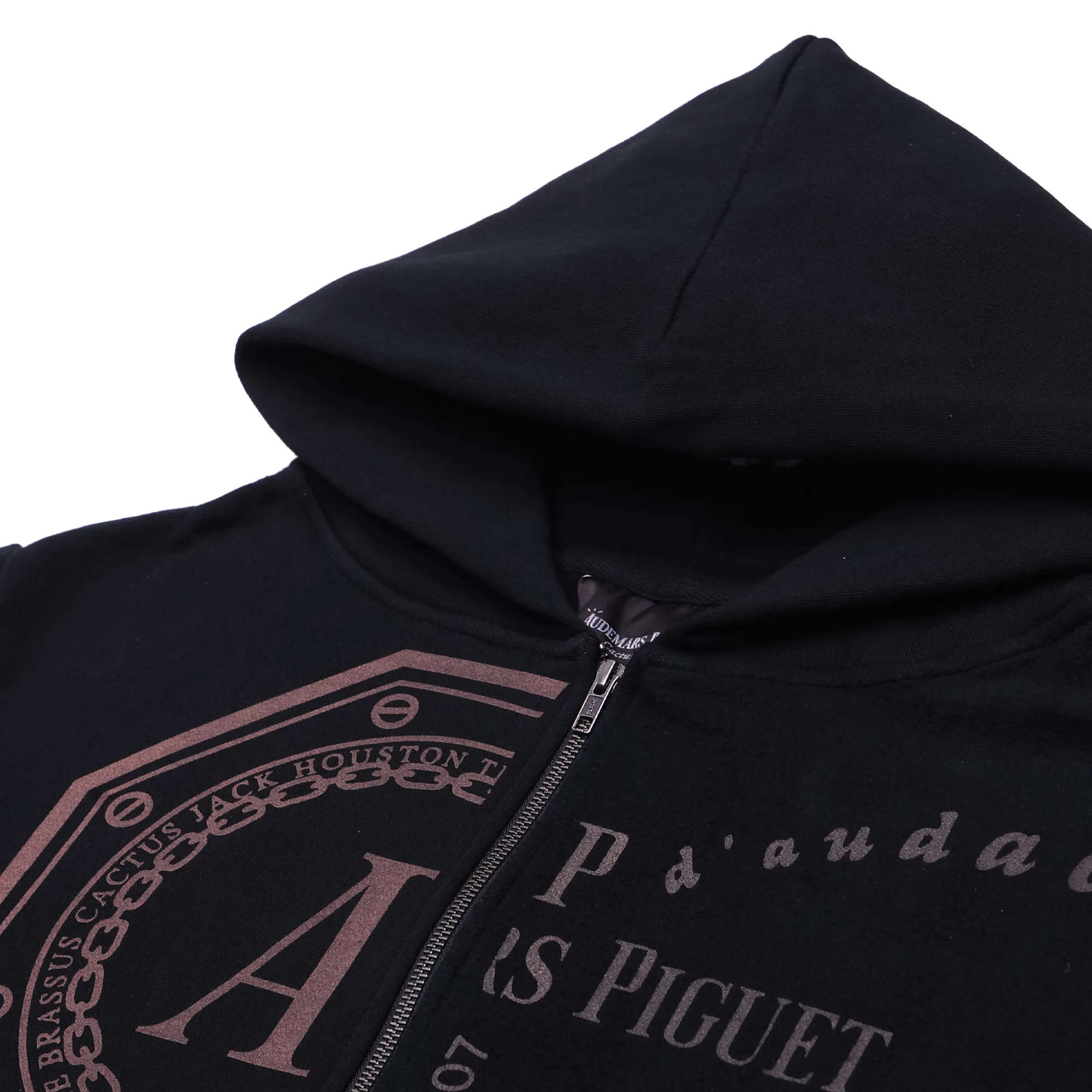 Худи Travis Scott Cactus Jack x Audemars Piguet Split Logo Zip Up Hoodie 'Black'