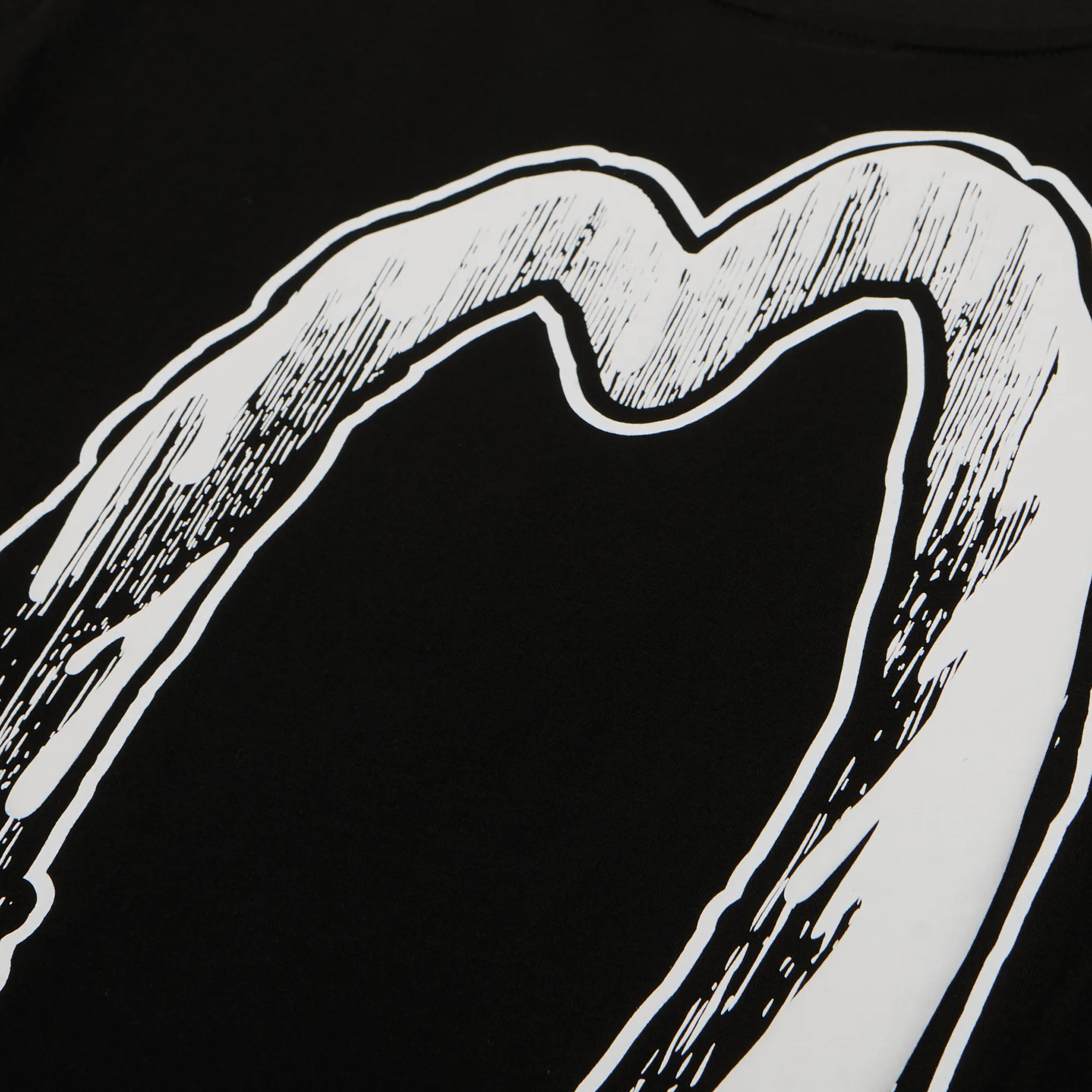 Футболка Evisu Hakutaku Seagull Print Relax Fit T-Shirt 'Black / White'