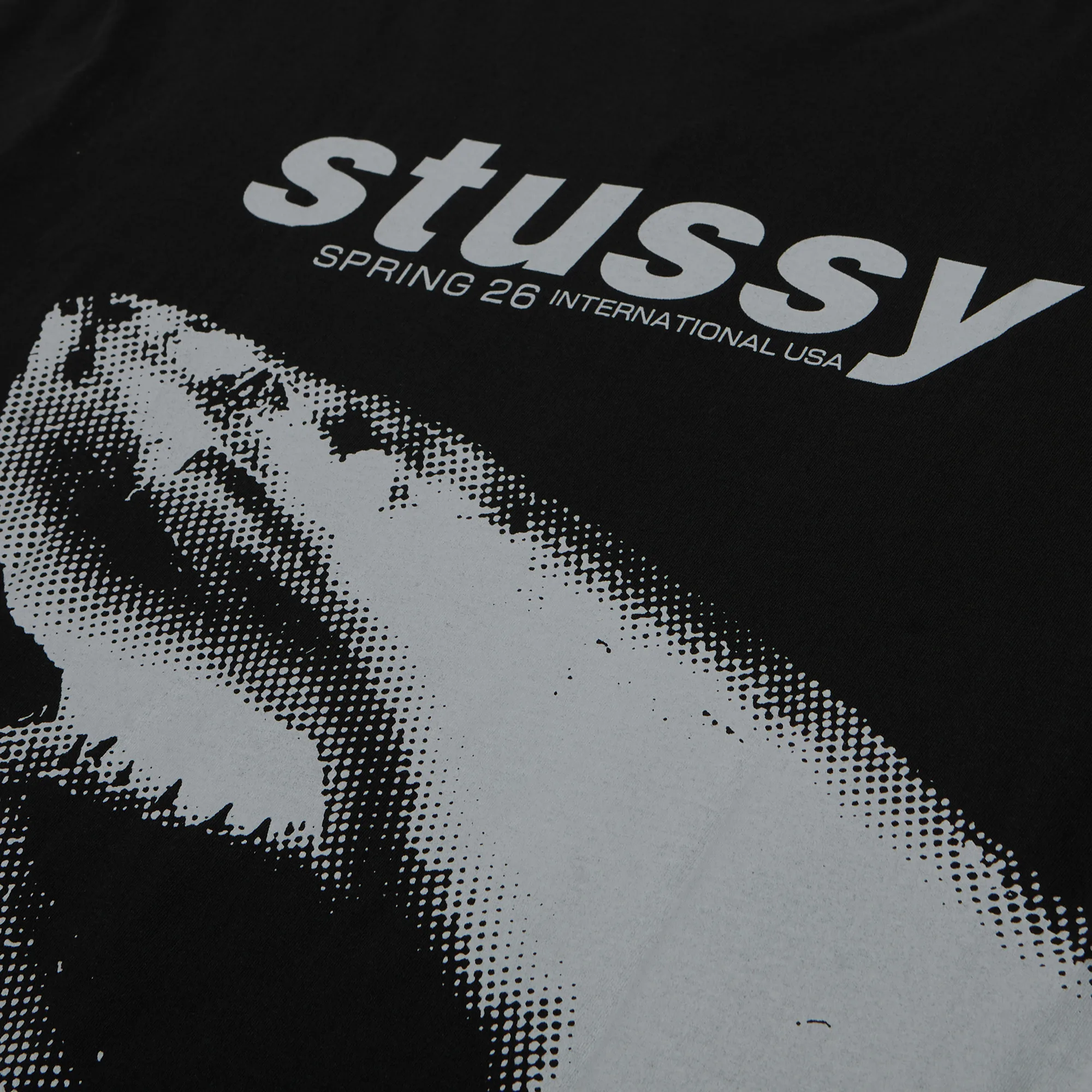 Футболка Stussy Shark Pigment Dyed Tee Faded 'Black'