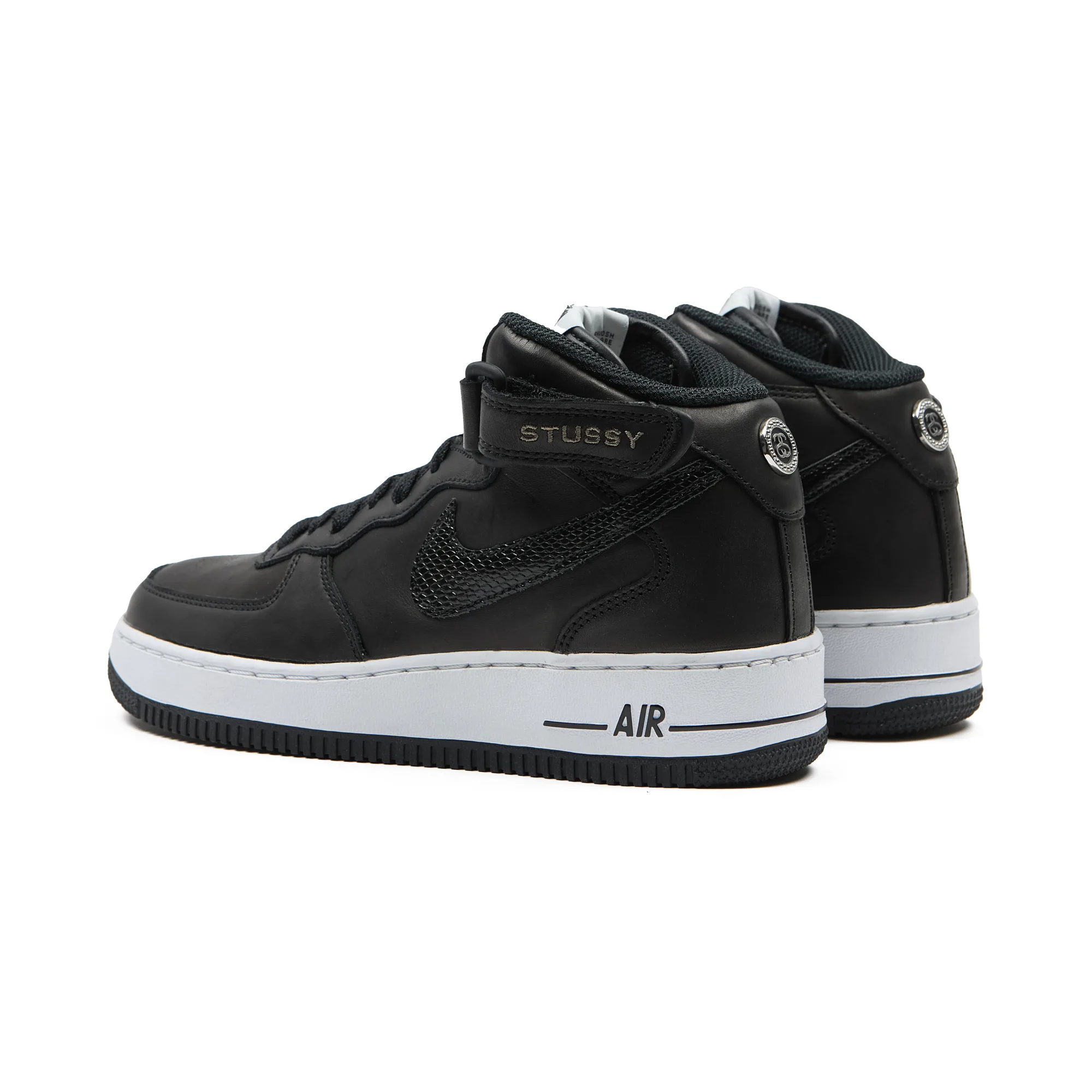 Кроссовки Nike Air Force 1 x Stüssy Mid Black Snakeskin