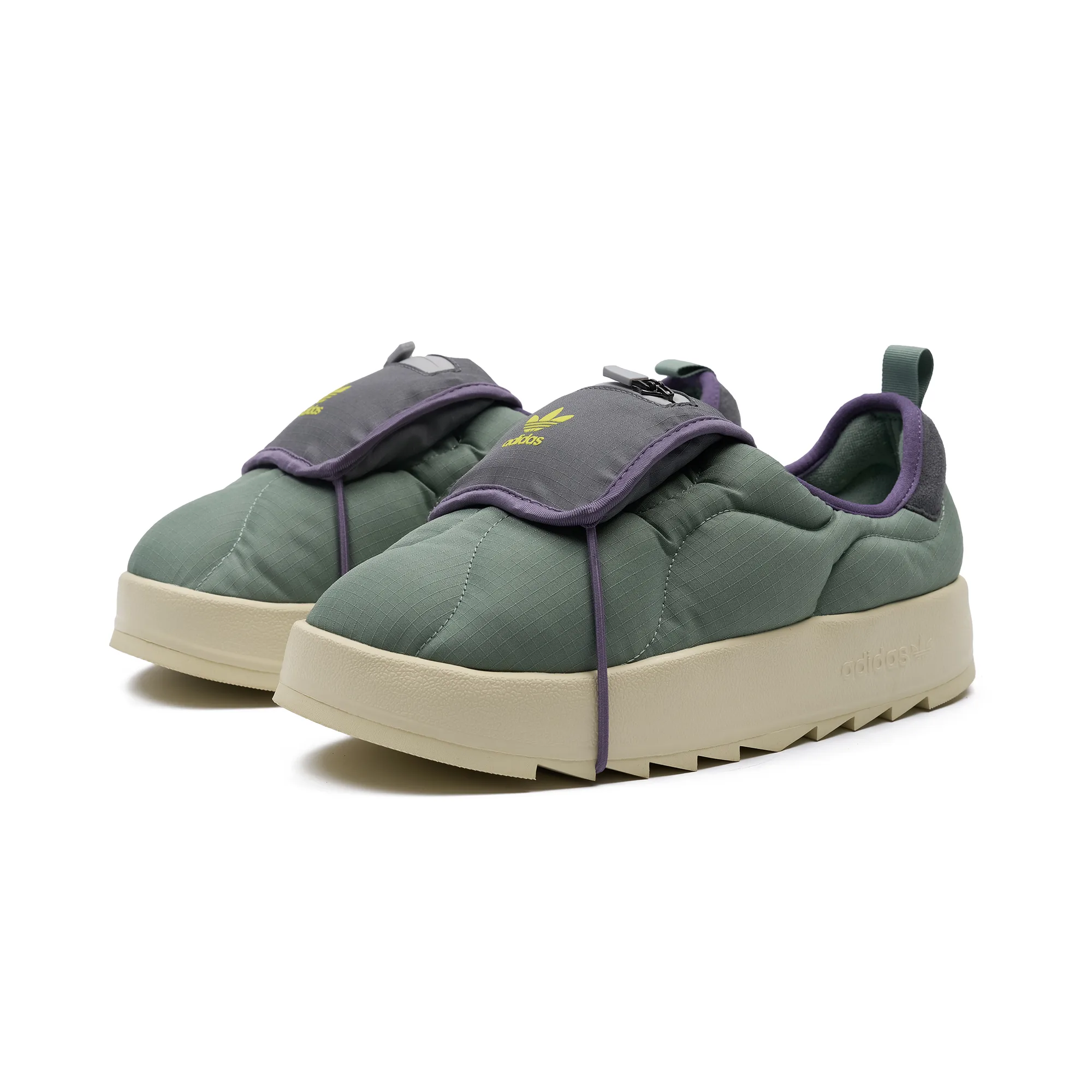 Слипоны Adidas Puffylette Silver Green