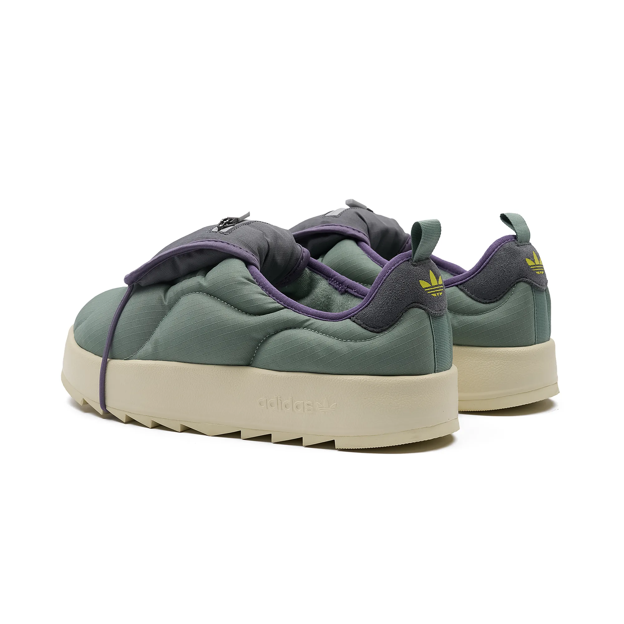 Слипоны Adidas Puffylette Silver Green