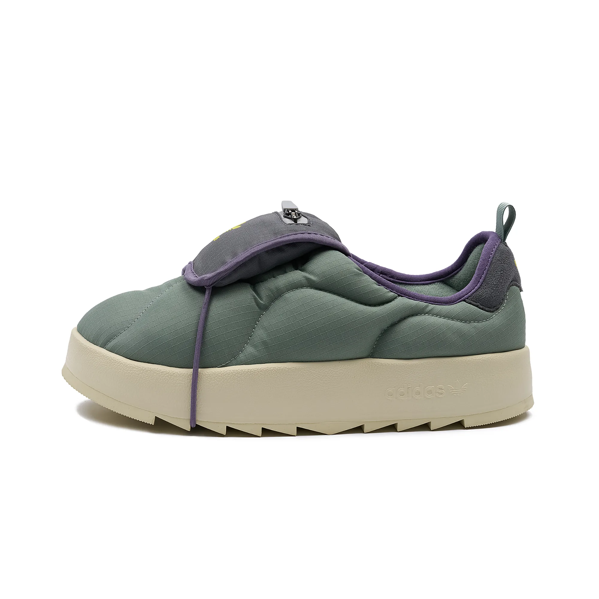 Слипоны Adidas Puffylette Silver Green