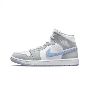 Кроссовки Air Jordan 1 Mid Aluminium Wolf Grey (Wmns)