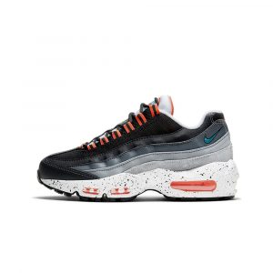 Детские кроссовки Nike Air Max 95 черно-аквамариновые, вид сбоку