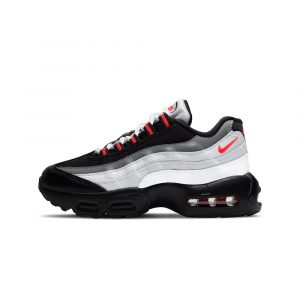Детские кроссовки Nike Air Max 95 черно-оранжевые, вид сбоку