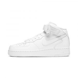 Кроссовки Nike Air Force 1 Mid белые, вид сбоку