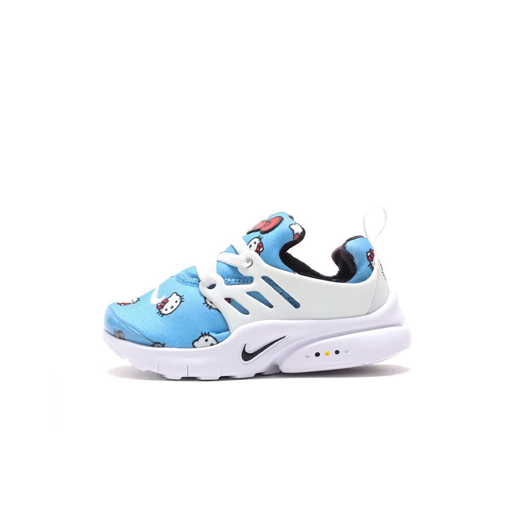 Кроссовки детские Nike Air Presto, Hello Kitty (2022) (TD) в голубом цвете с милым принтом