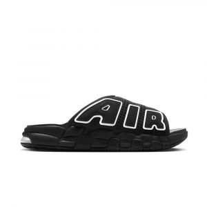 Сабо Nike Air More Uptempo Slide черно-белые, вид сверху