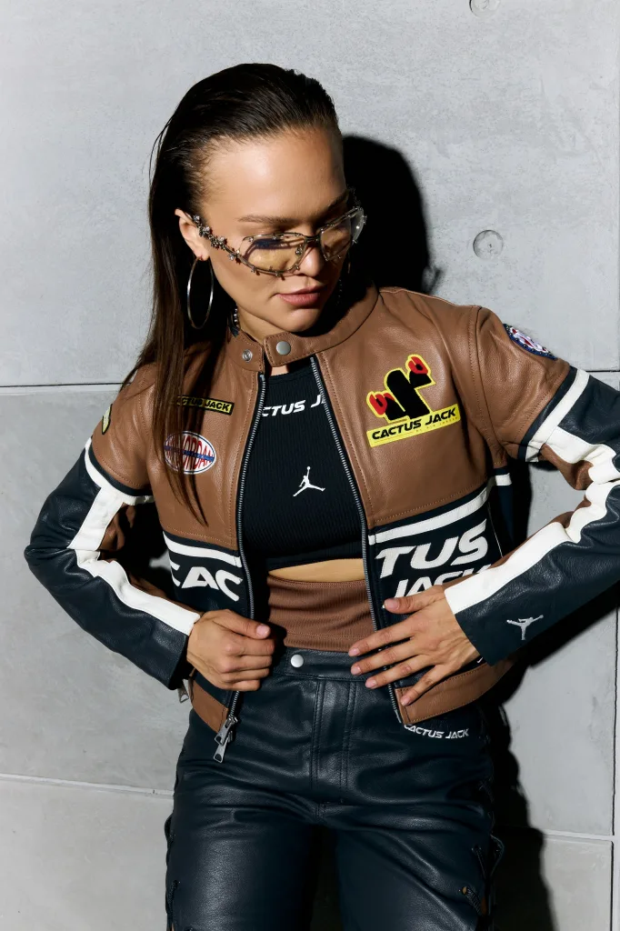 Куртка женская Nike x Travis Scott Cactus Jack Leather Jacket