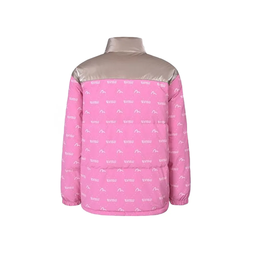 Evisu Monogram Reversible Down Jacket Pink