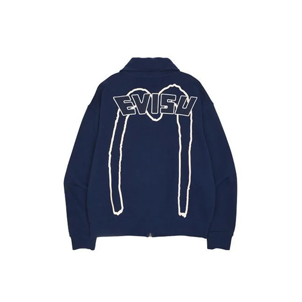 Свитшот Evisu Patch Logo Zip‑Up Crewneck
