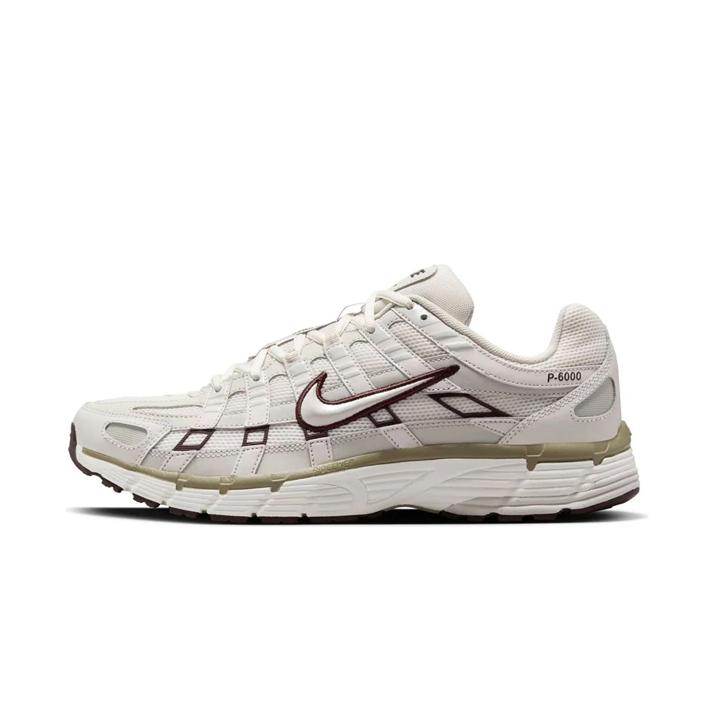 Кроссовки Nike P-6000, Earth Light Bone с текстурной сеткой, бежево-коричневые, для комфорта в движении