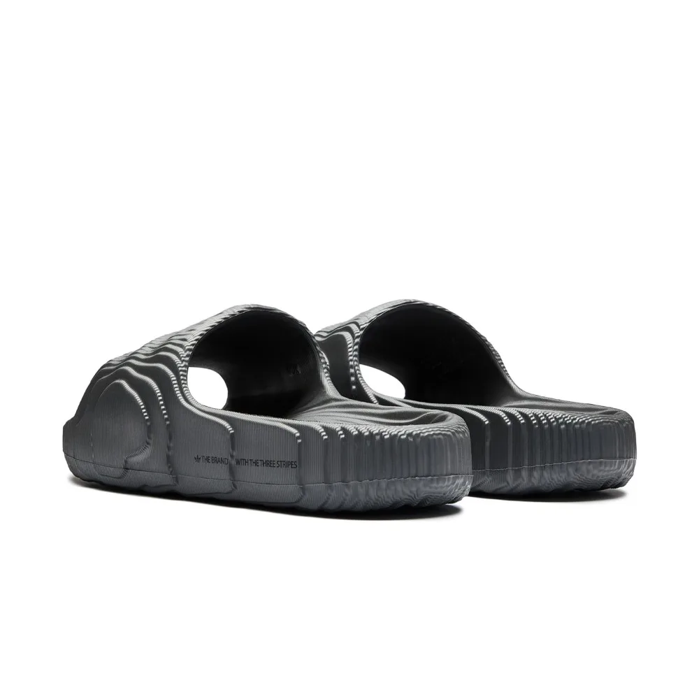 Adidas Adilette 22 Slides grey five: серые сабо, мягкая подошва, модный вид