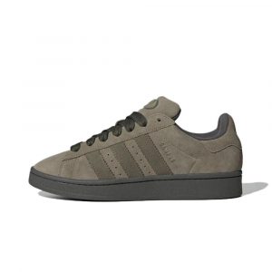 Кроссовки Adidas Campus, Green: низкие серо-зеленые, ретро-дизайн с логотипом Adidas