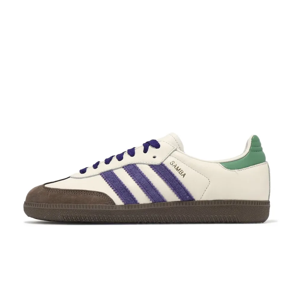 Кроссовки Adidas Samba OG Off White Core Purple Green Brown (Wmn's)