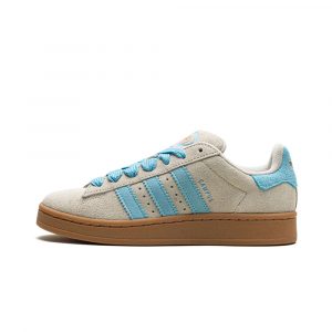 Кроссовки Adidas Campus, Putty Grey Preloved Blue, серые с голубыми акцентами, удобны для повседневки