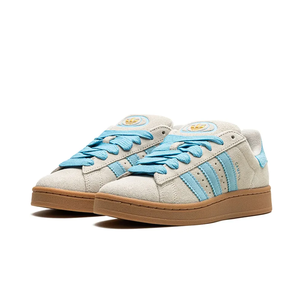 Кроссовки Adidas Campus, Putty Grey Preloved Blue, с замшевой отделкой и прочной подошвой, модный выбор