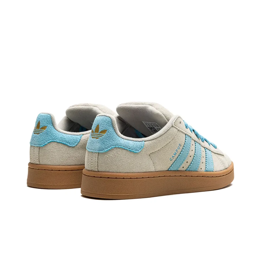 Винтажные кроссовки Adidas Campus серо-голубого цвета Preloved, вид сбоку