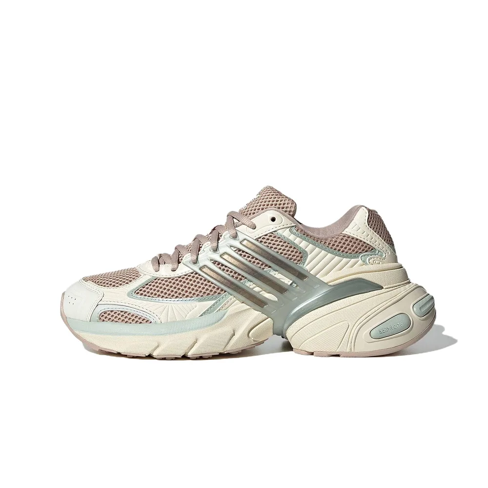Кроссовки Adidas Adistar XLG, Wonder Taupe Linen Green, в бежевых и зеленых тонах, с толстой подошвой