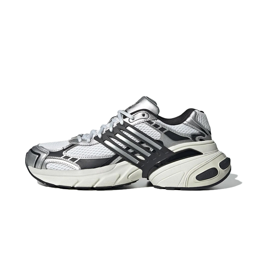 Кроссовки Adidas Adistar XLG, White Black Silver, стильный дизайн с белой, черной и серебряной отделкой, идеальны для спорта и моды