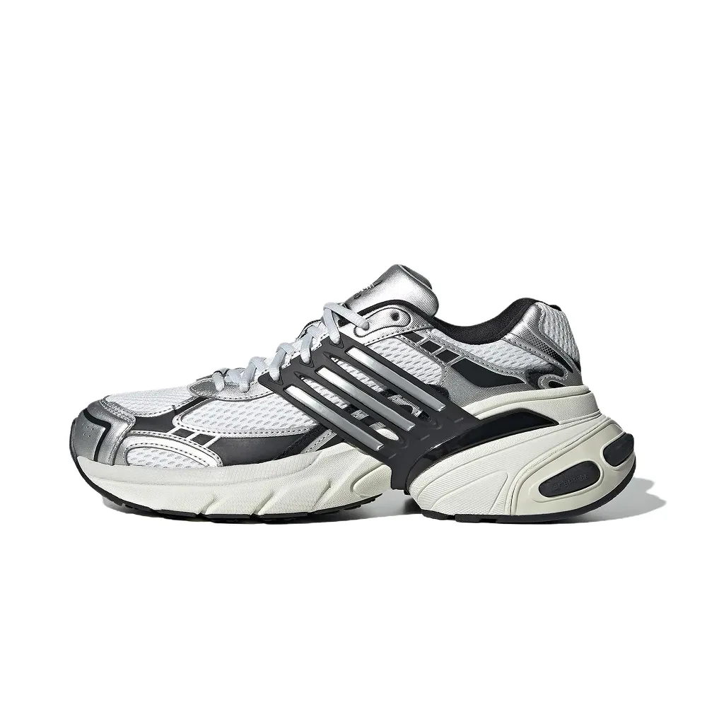 Кроссовки Adidas Adistar XLG, White Black Silver, стильный дизайн с белой, черной и серебряной отделкой, идеальны для спорта и моды