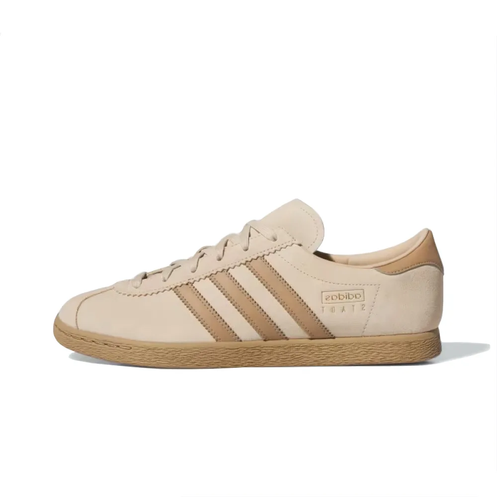 Кроссовки Adidas Stadt, Broen Camel, бежевые, с замшевой отделкой, стильные для повседневки